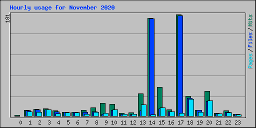 Hourly usage for November 2020