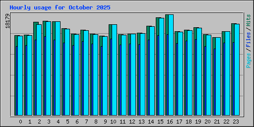 Hourly usage for October 2025